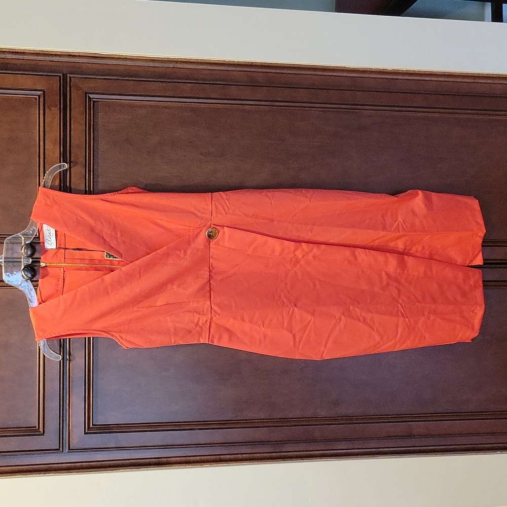 Closet of London Come Into Fasten V neck Cross Over Wrap Sheath Dress US 4 UK 8